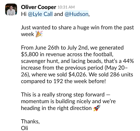 $5.8K Week, +44% Growth